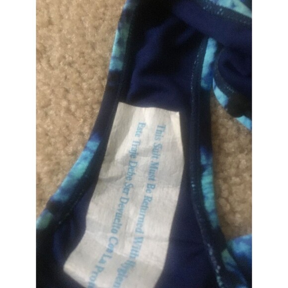 Converse One Star Women's Color Block Swim Bikini Bottom Size S Blue - Picture 5 of 6